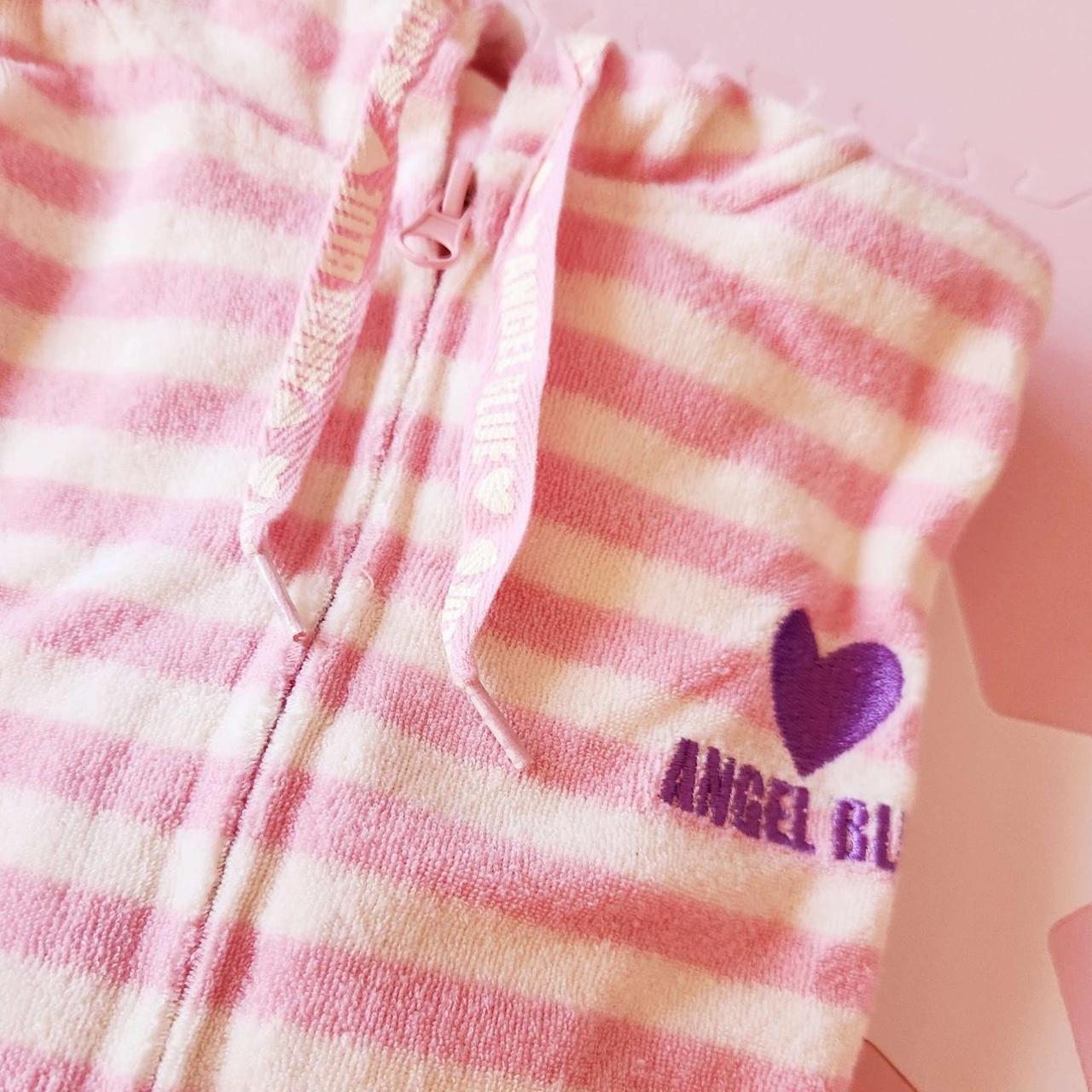 Angel Blue Women's Pink and White Hoodie (4)