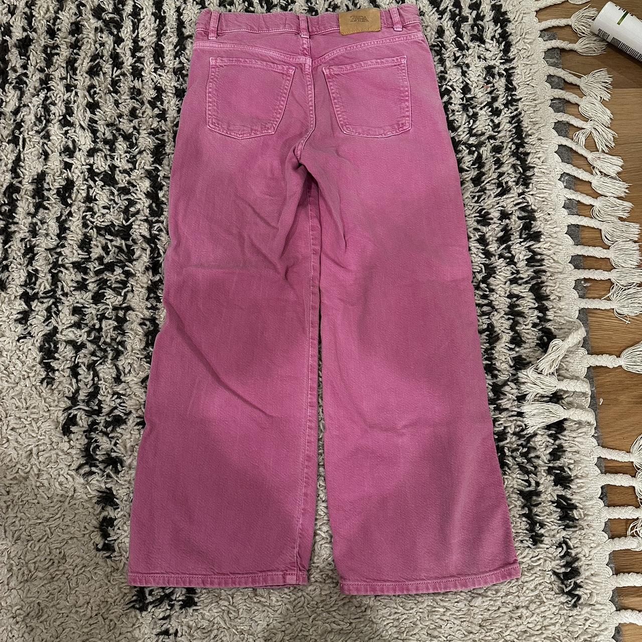 Pink ZARA Jeans, kids 11-12 - Depop