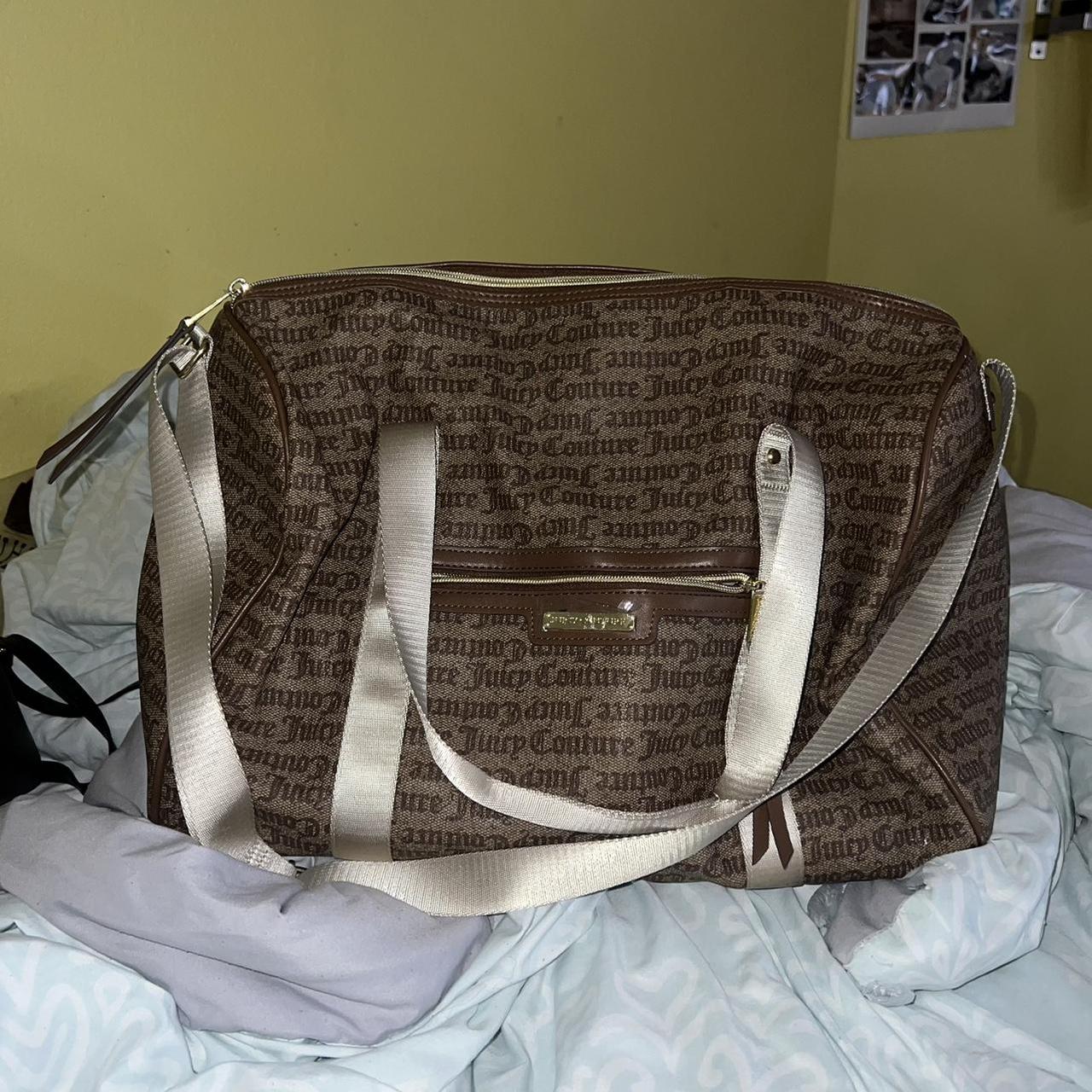 Juicy couture brown duffle bag Has staining on the Depop