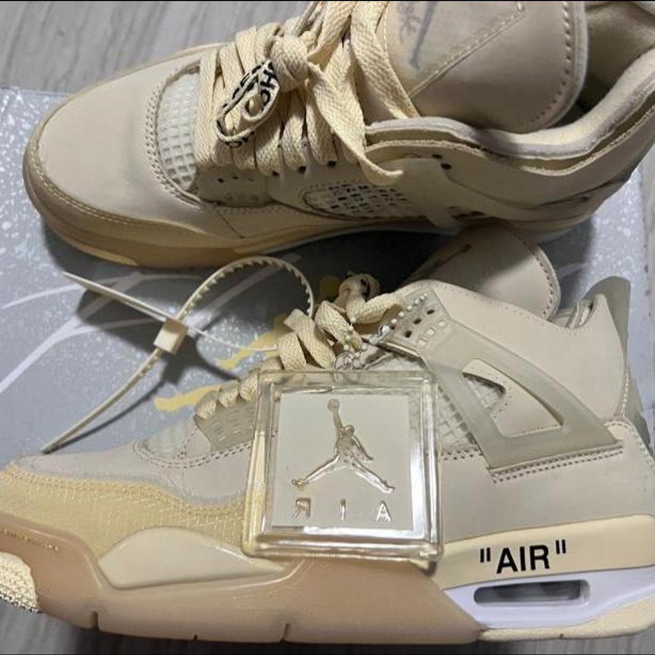 Off White X Wmns Air Jordan 4 Retro SP Sail Women's... - Depop