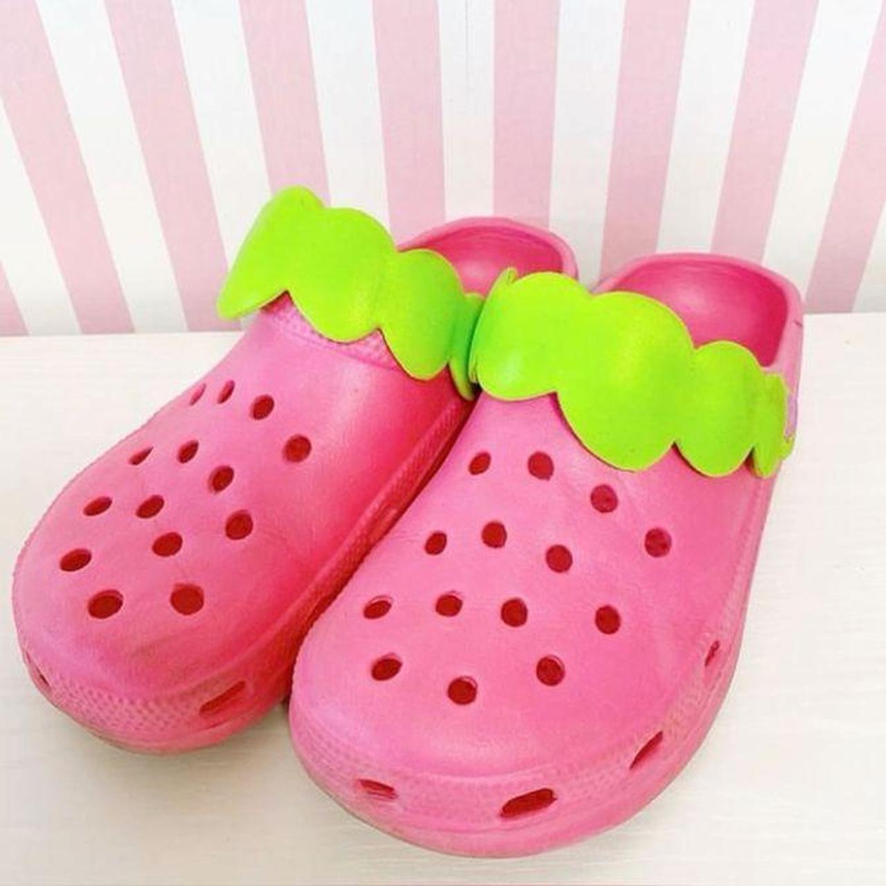 🎀🍓Strawberry crocs size 24-25🍓🎀 ☘️Message me if u... - Depop