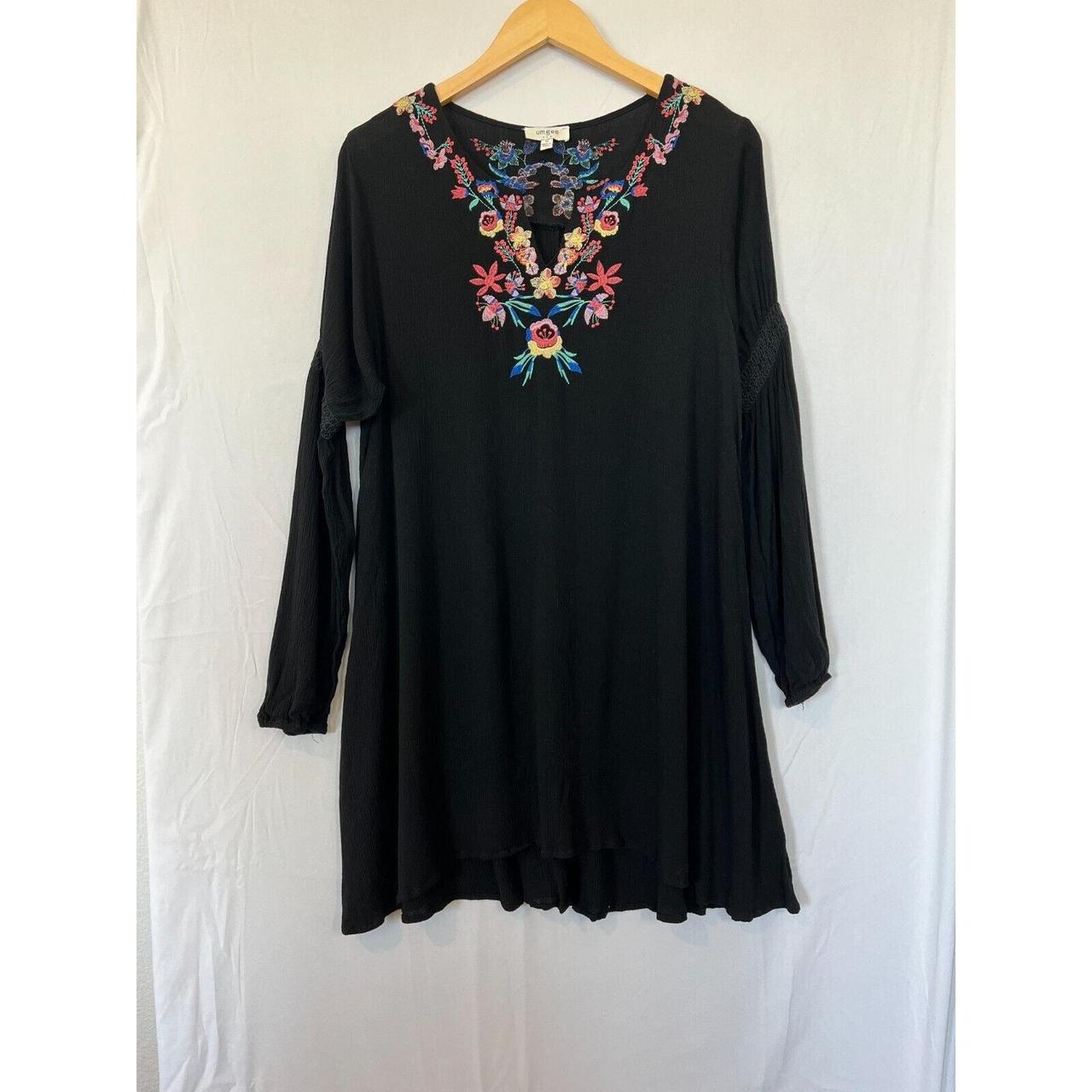 Umgee Floral Embroidered Dress Womens Size Medium. Depop