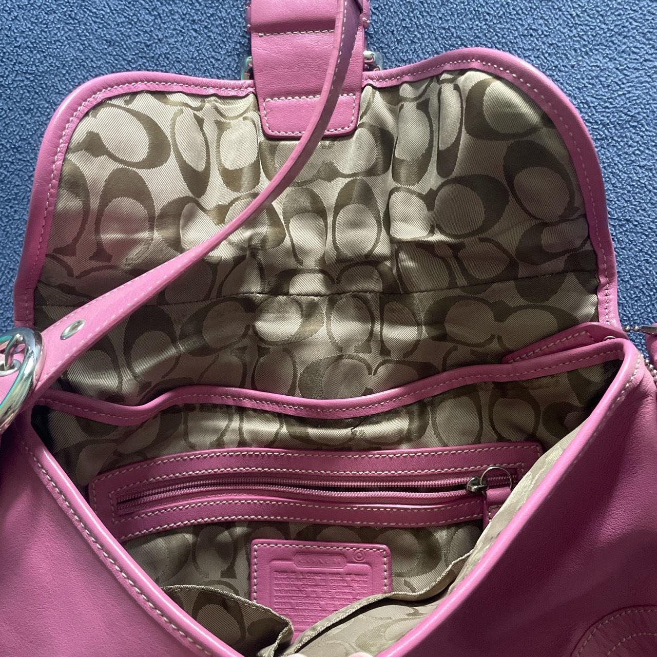 Pink Coach shoulder bag, gently used #coach... - Depop