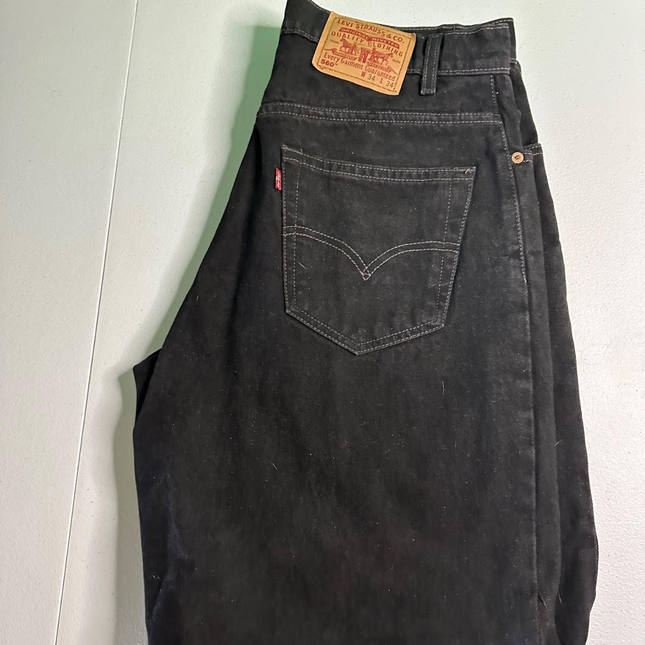 Levi's 560 Black 34x34 - Depop