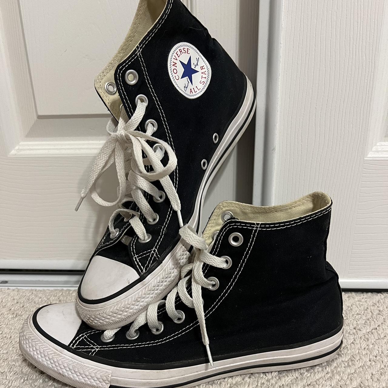 Black high top converse sneakers Size US Men s 7.5