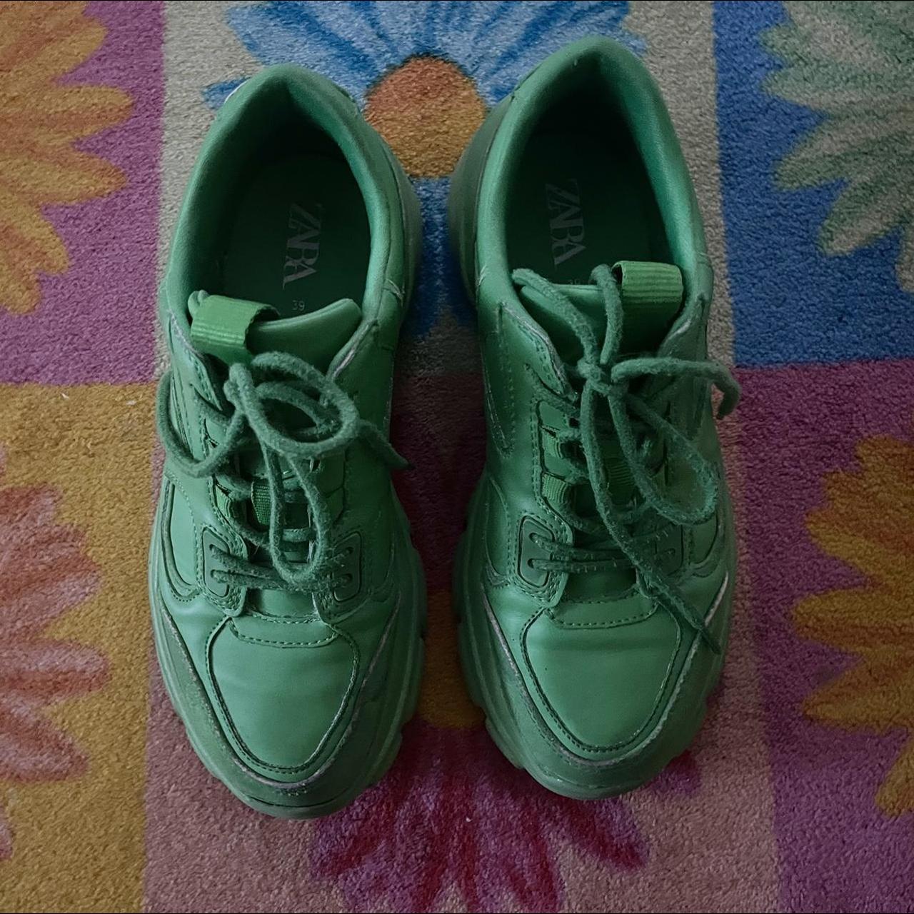neon green shoes zara