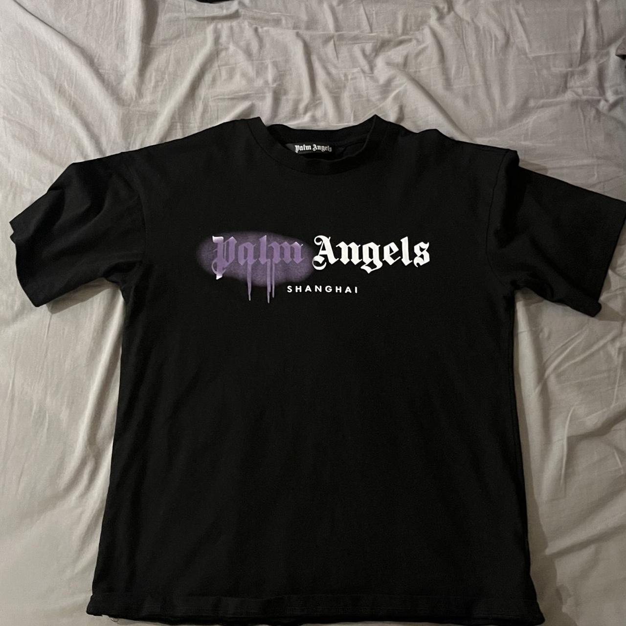 Palm angels miami logo tshirt - size small Tshirt - Depop