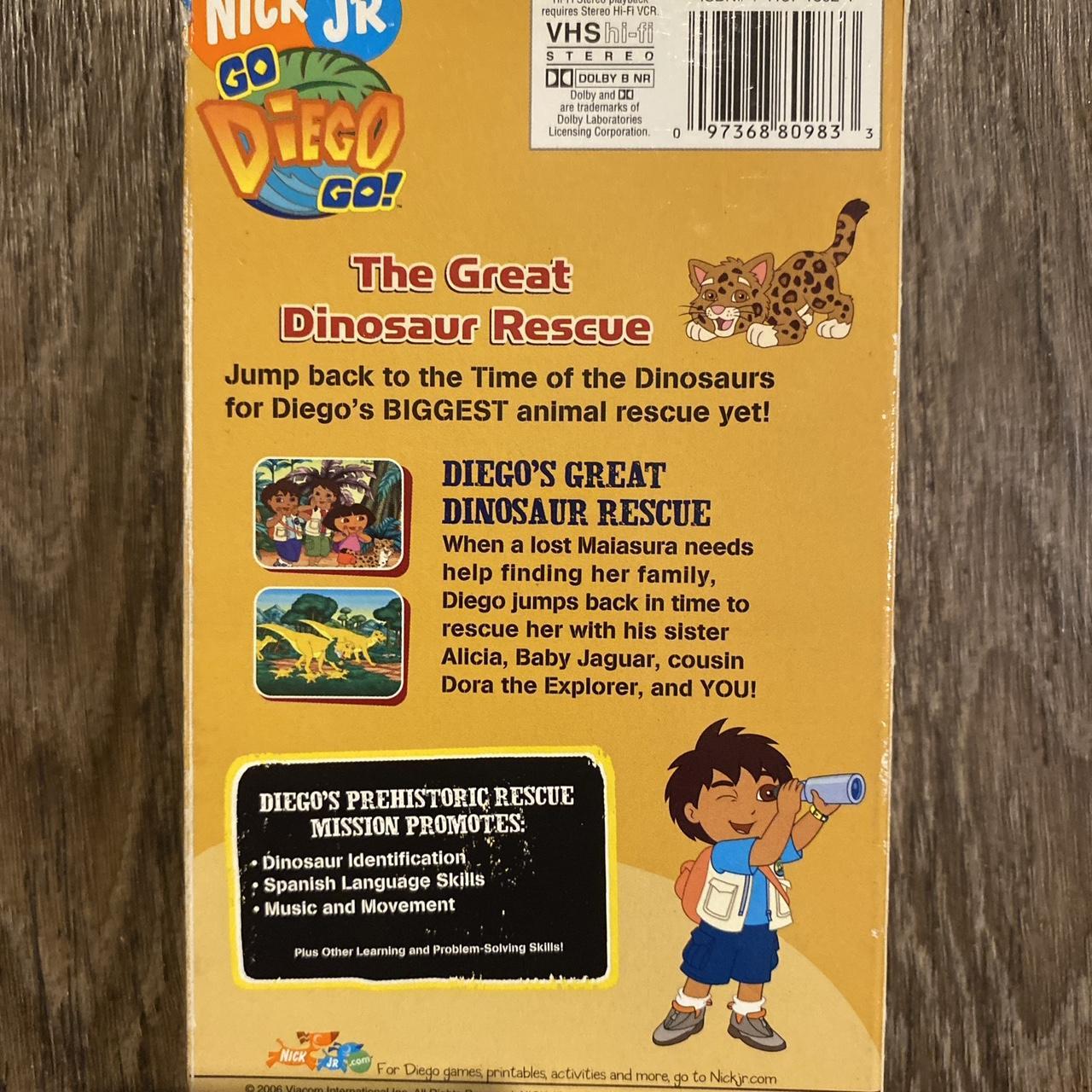 RARE SEALED Go, Diego, Go - The Great Dinosaur online Rescue (VHS, 2006) Watermarked