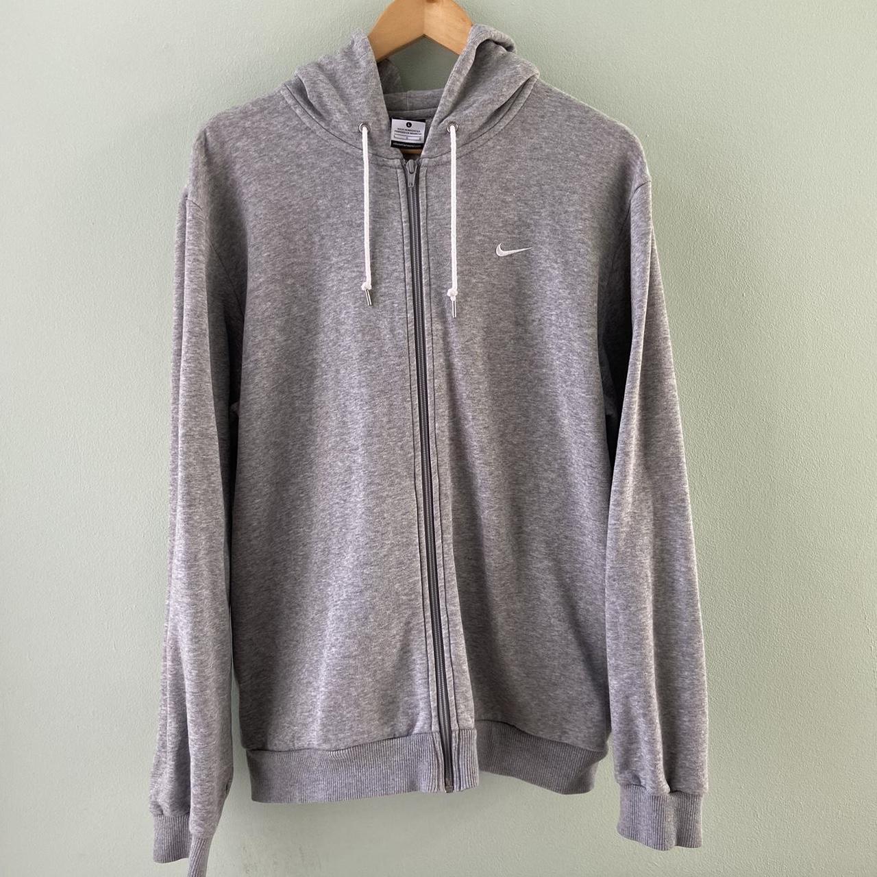 mens nike full zip hoodie grey