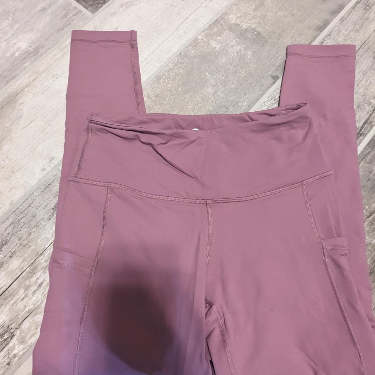 Solid pink (rose pink color) workout leggings, size... - Depop
