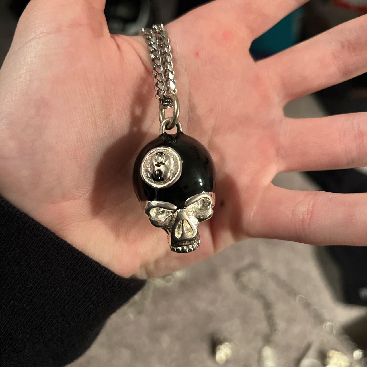 8 Ball Skull Hard Jewelry pendant 🎱 Super heavy Depop