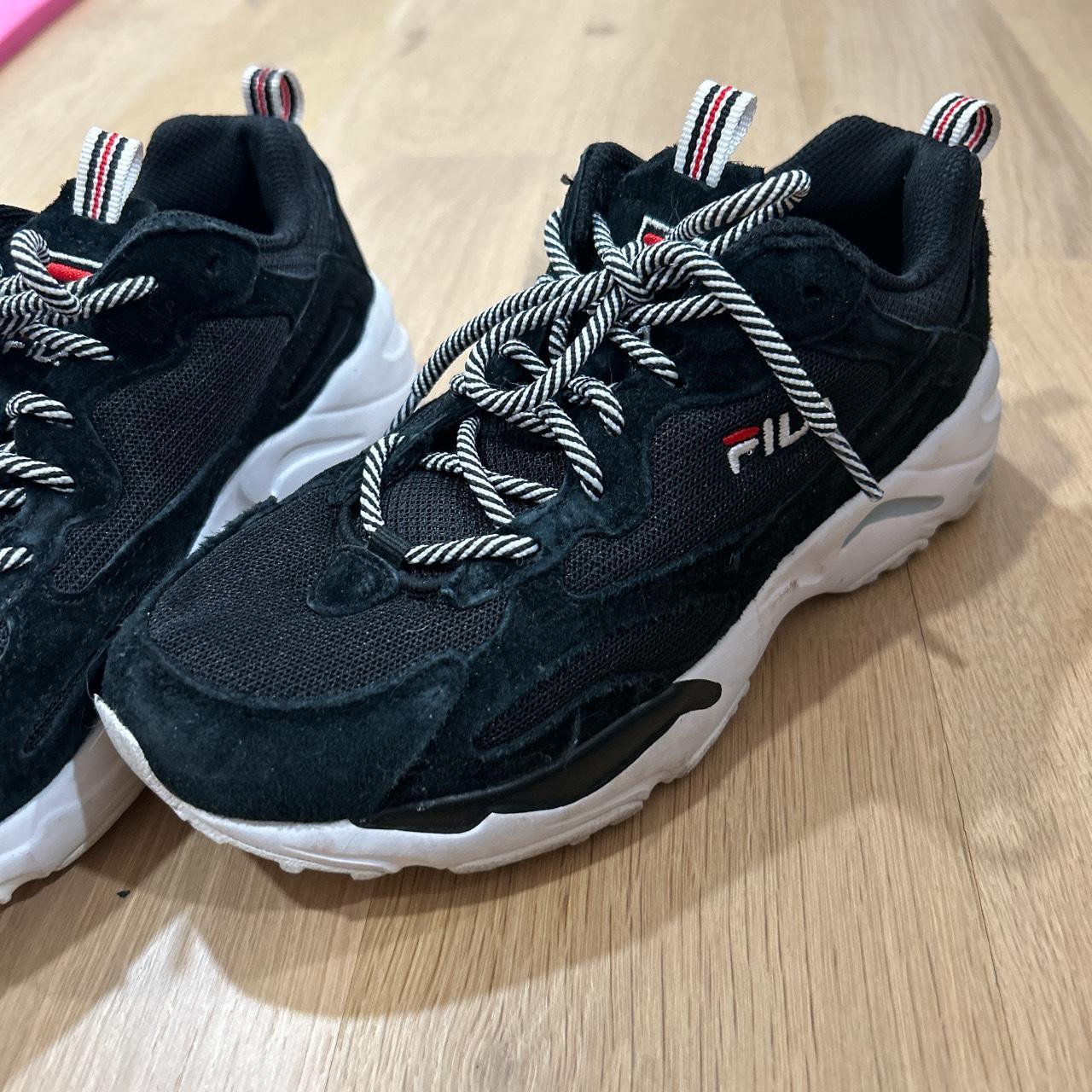 Black FILA sneakers - Depop