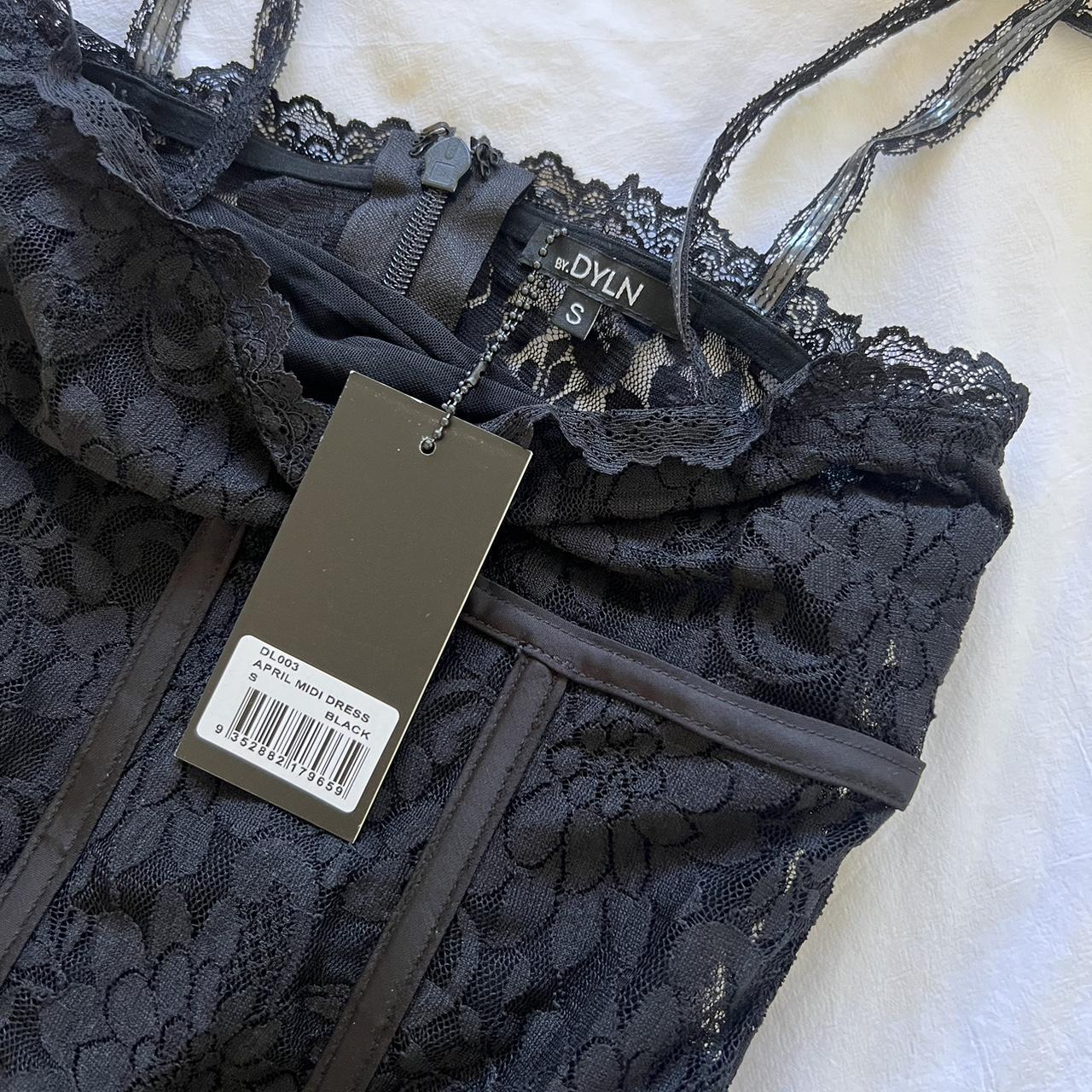 By Dyln Black lace April Midi Dress. Size Small. RRP... - Depop