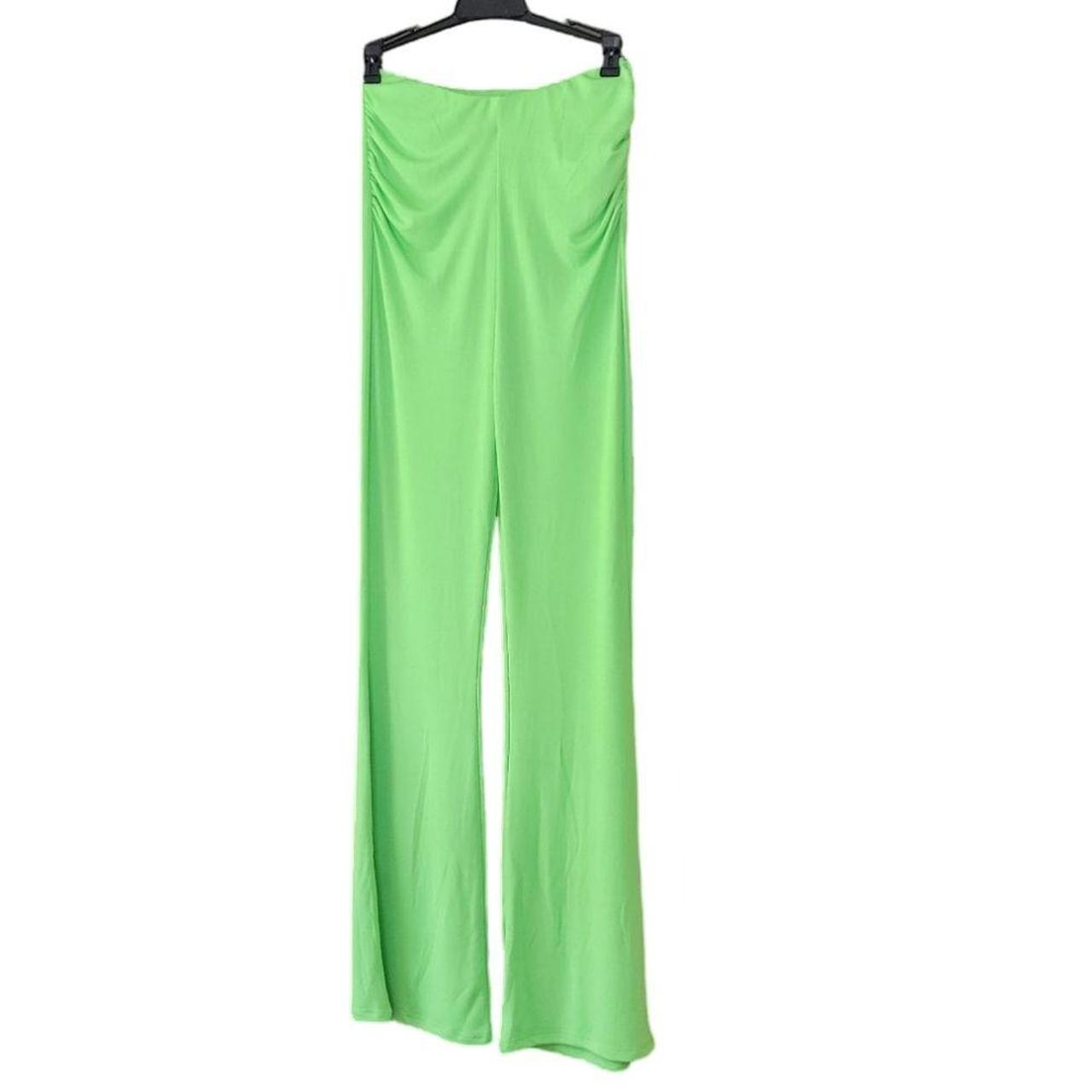 NWT Zara women s small neon green ruched on the. Depop