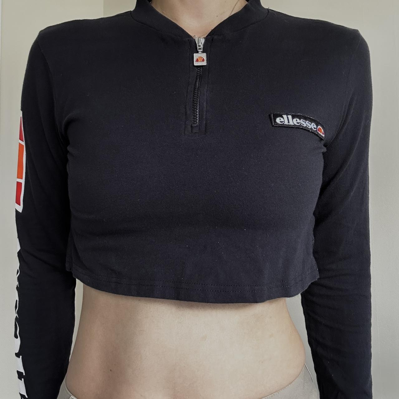 Ellesse long sleeve crop offers polo top