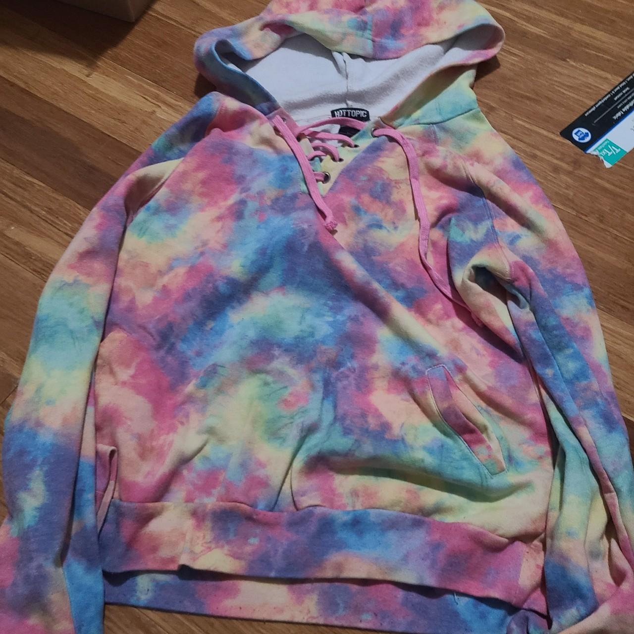 Tie Dye Lace Up Hoodie, #hot topic #tiedye #fun