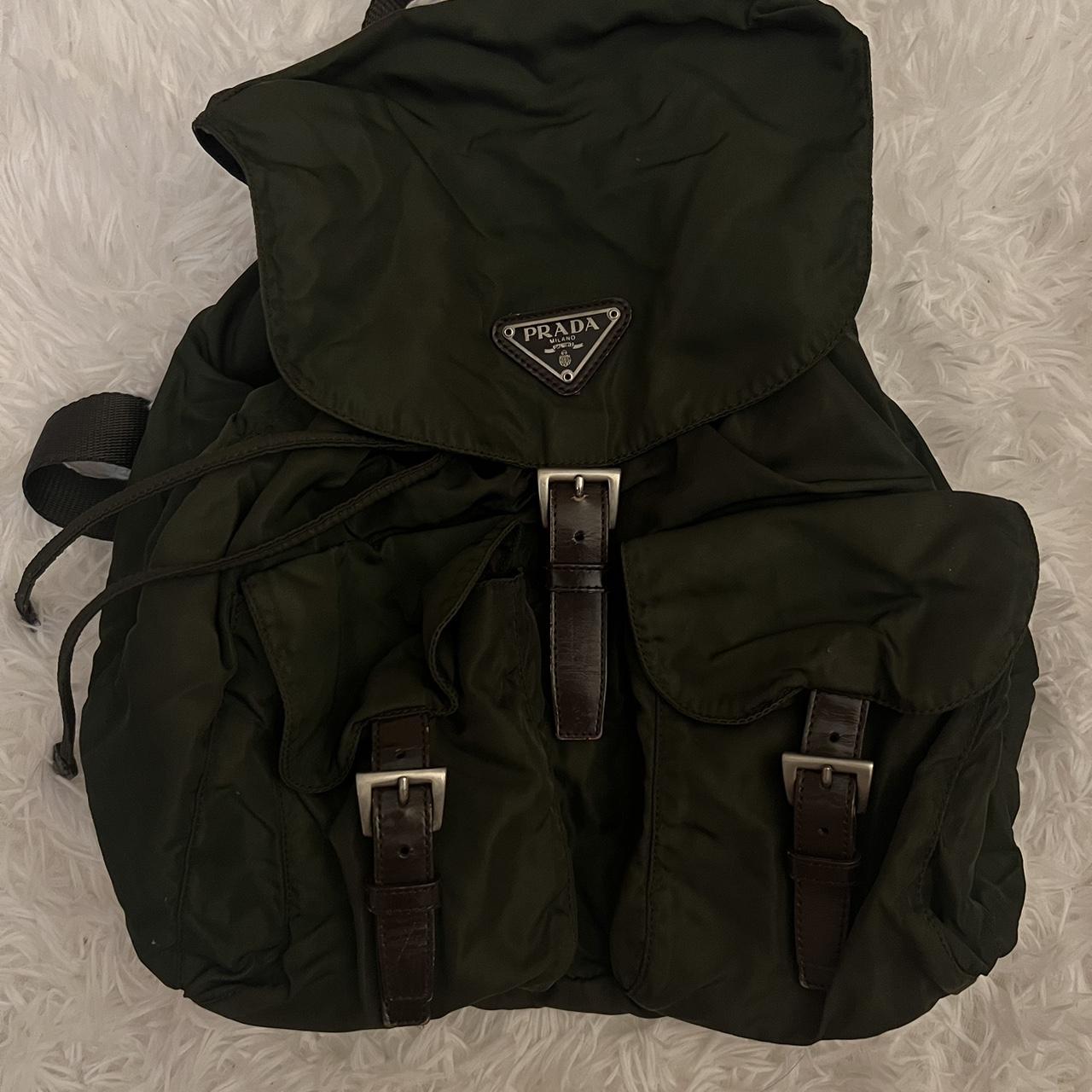 Prada backpack clearance green