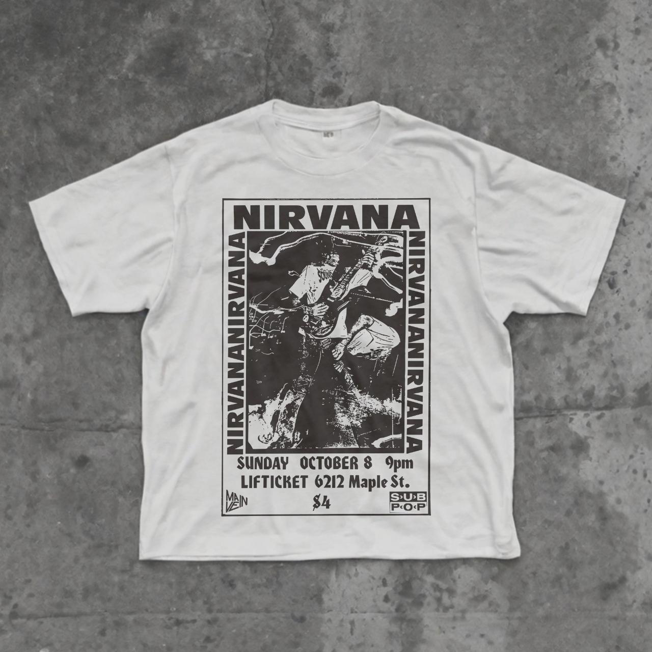 Nirvana Rock band Graphic T-shirt. This hip-hop... - Depop