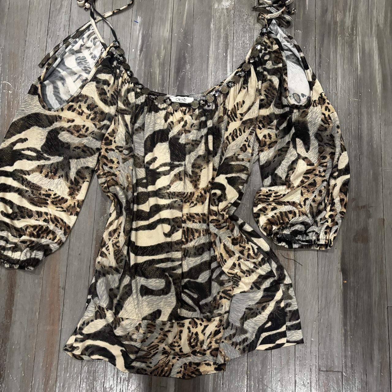 Cache Women's Blouse - Multi/Brown - M – Cache An… - image 2