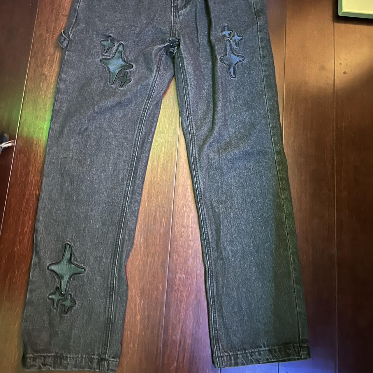 Star Embroidered Jeans, Brand Is Broken Planet,... - Depop