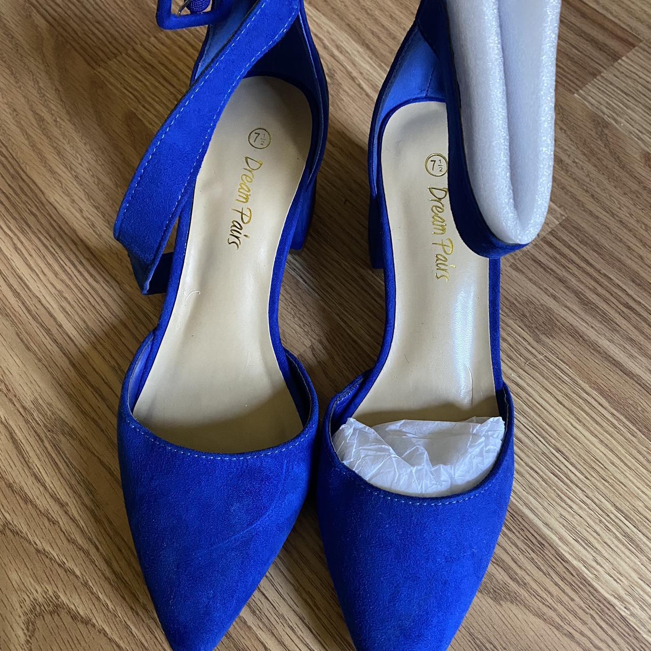 Dream Pairs Bright Blue Heels - Depop