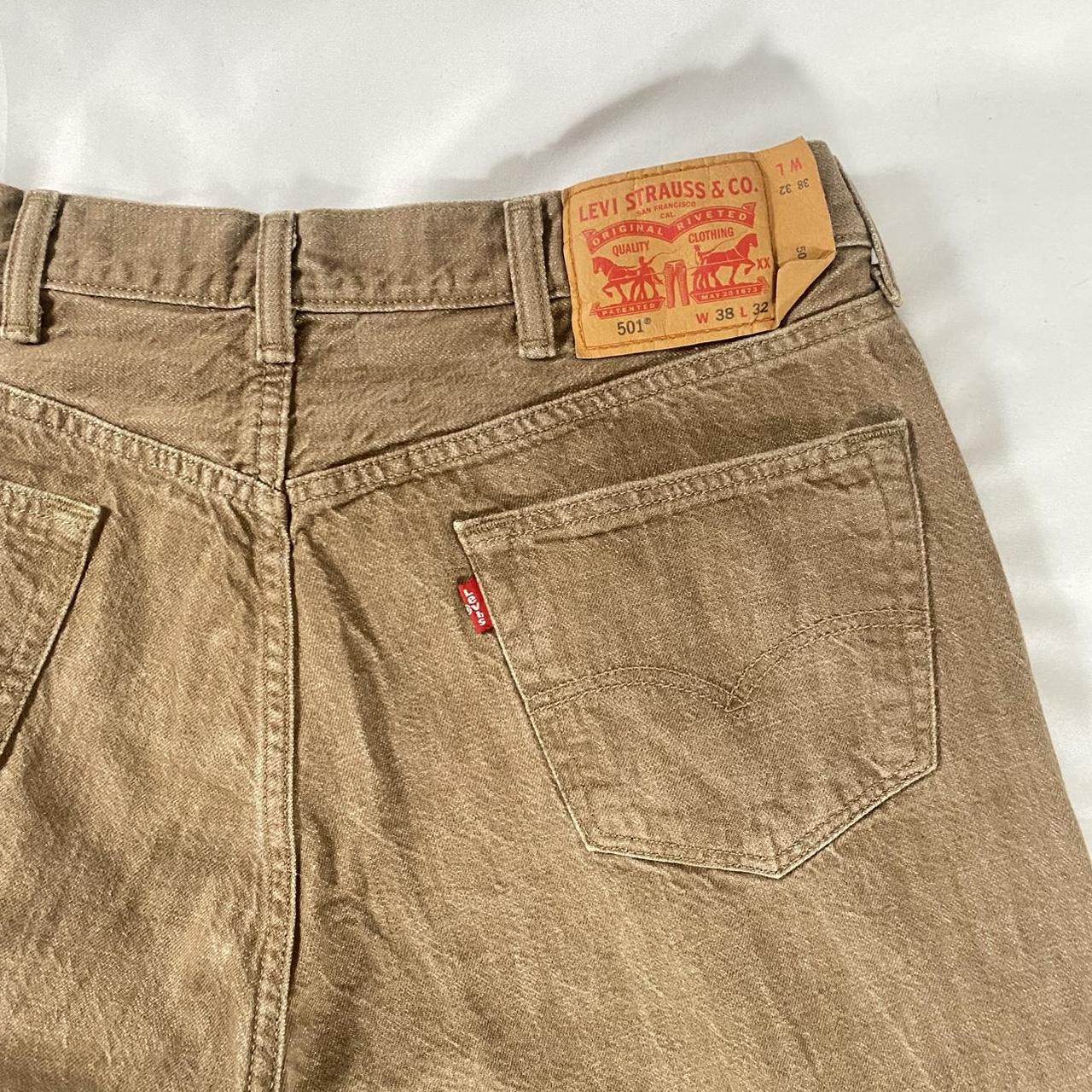 501 Levi’s brown white oak cone denim jeans, Super