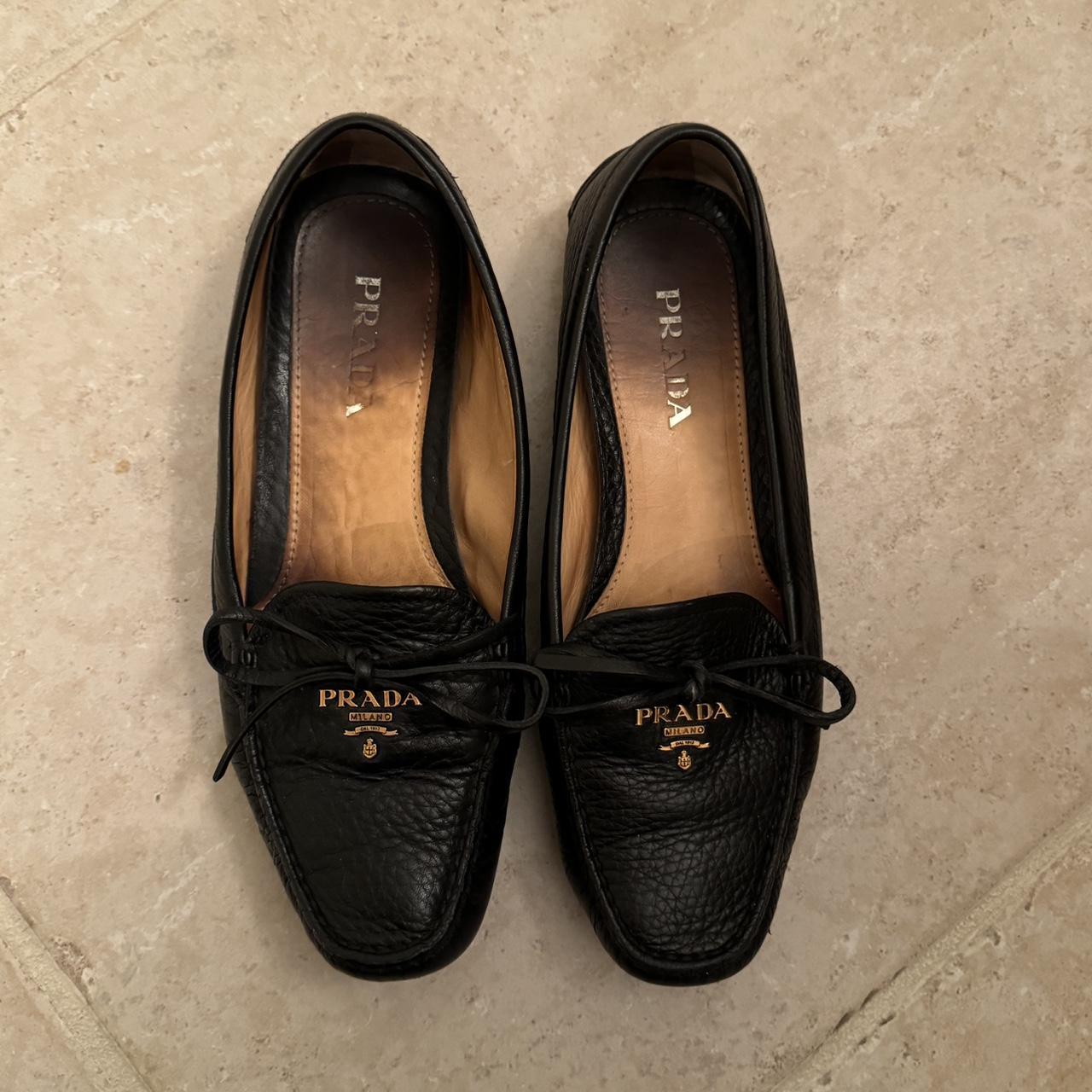 Prada black best sale loafers womens