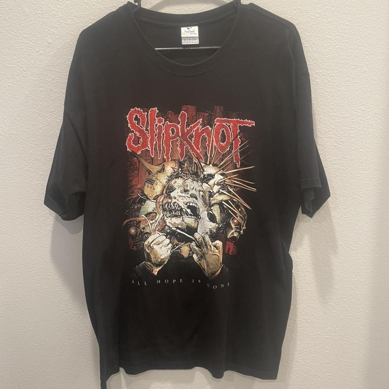 Slipknot y2k looking baggy shirt fits really good... - Depop