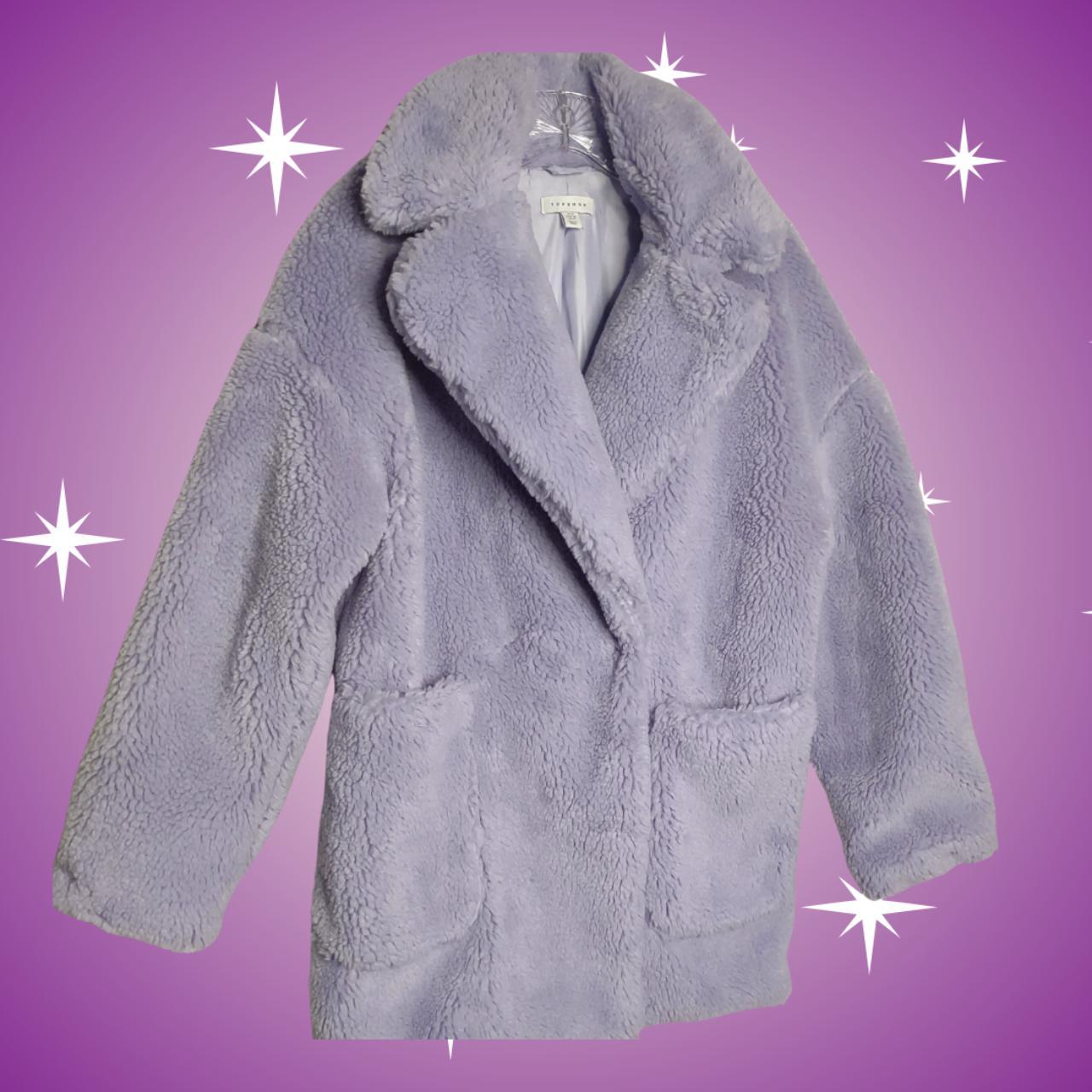 Fur Coat Lilac Borg Coat ?, ✨ Lilac Lavender Borg Midi Topshop Teddy