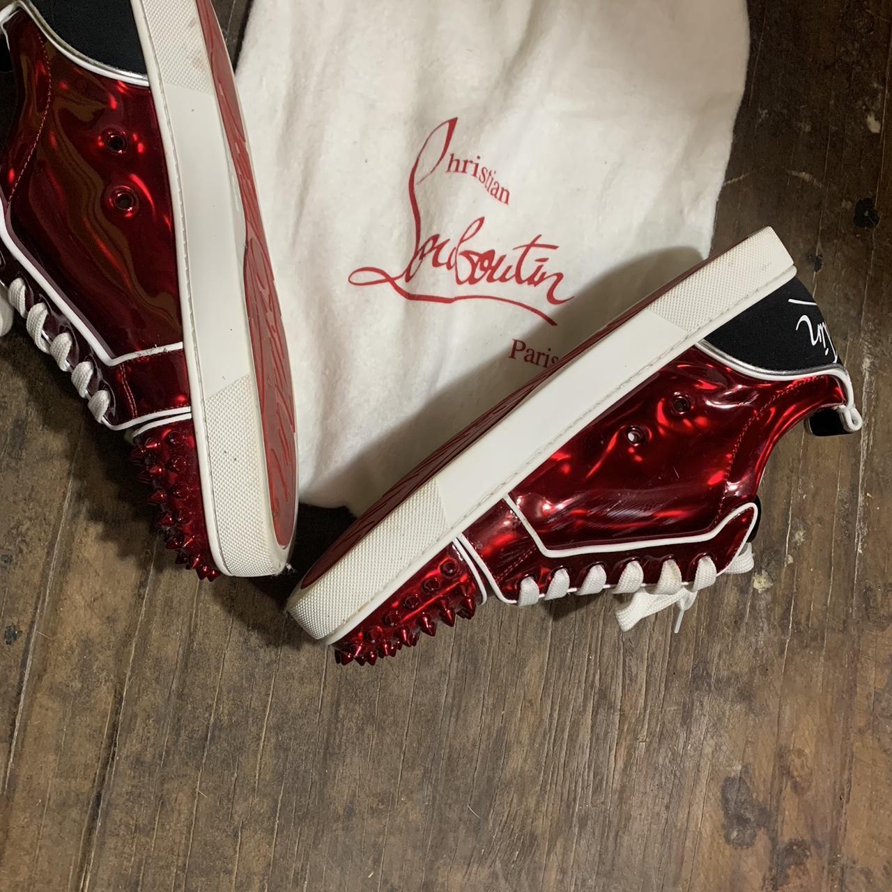 Christian Louboutin Rollerboy Flat Jacquard Logo - Depop