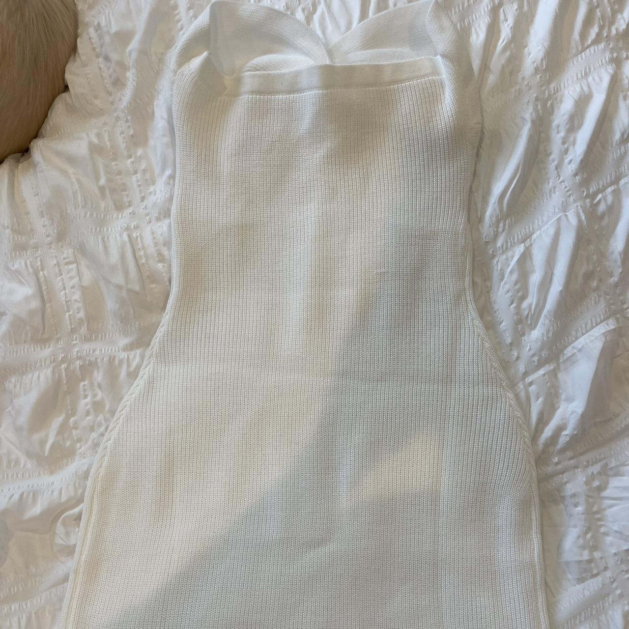 knit white dress Depop