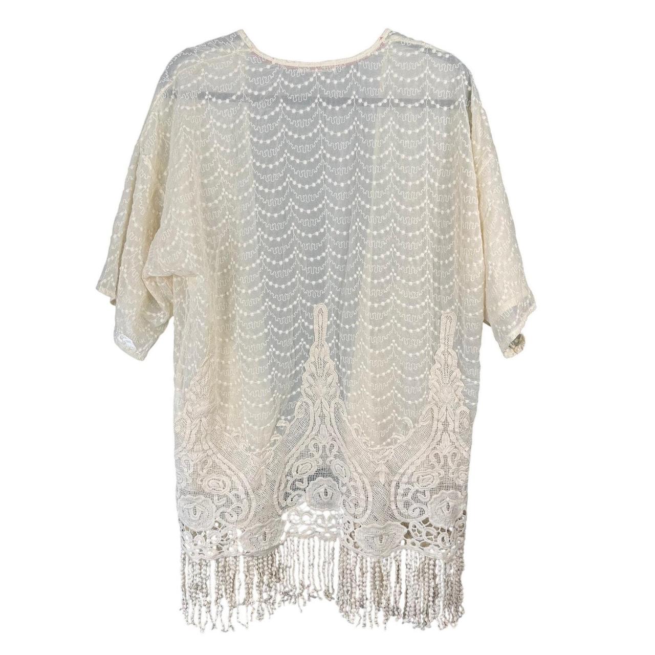 Source Unknown Women's Top - Cream - XS – Boho Vi… - image 2