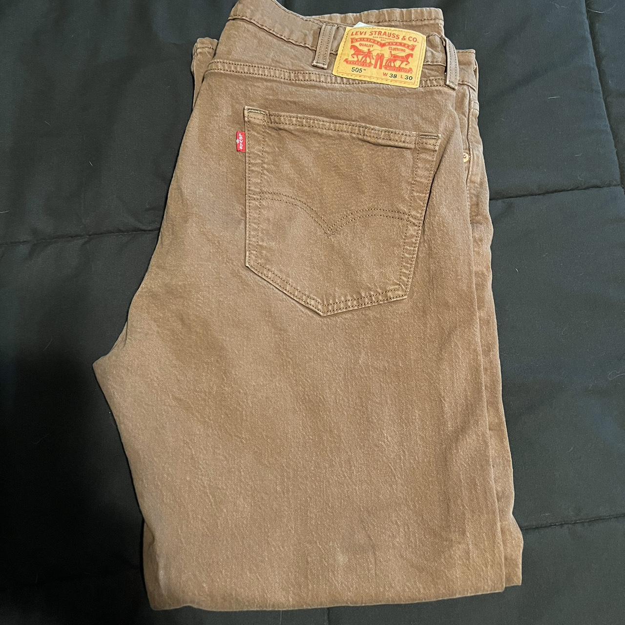 Levi’s 505 jeans Brownish color Size 38x30 HAS NO... - Depop