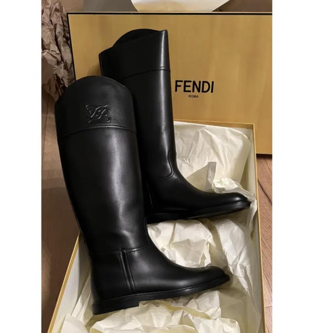 FENDI leather boots Full packaging - never used.... - Depop