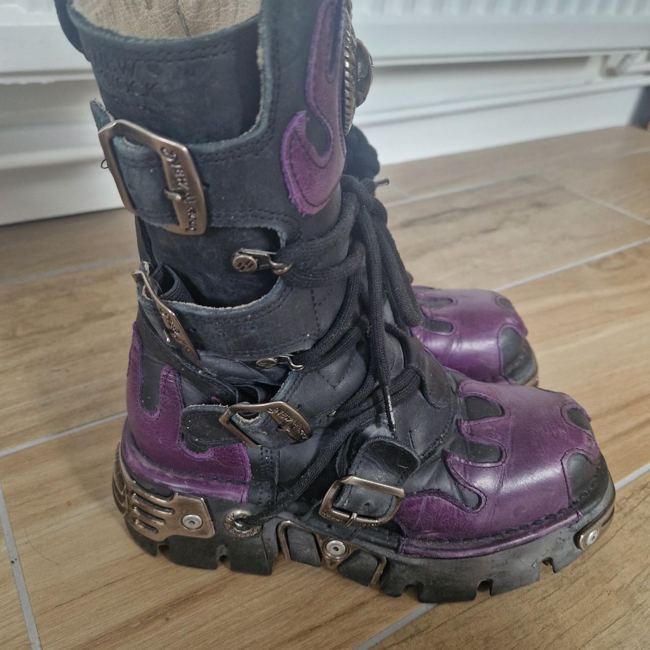 purple new rock boots
