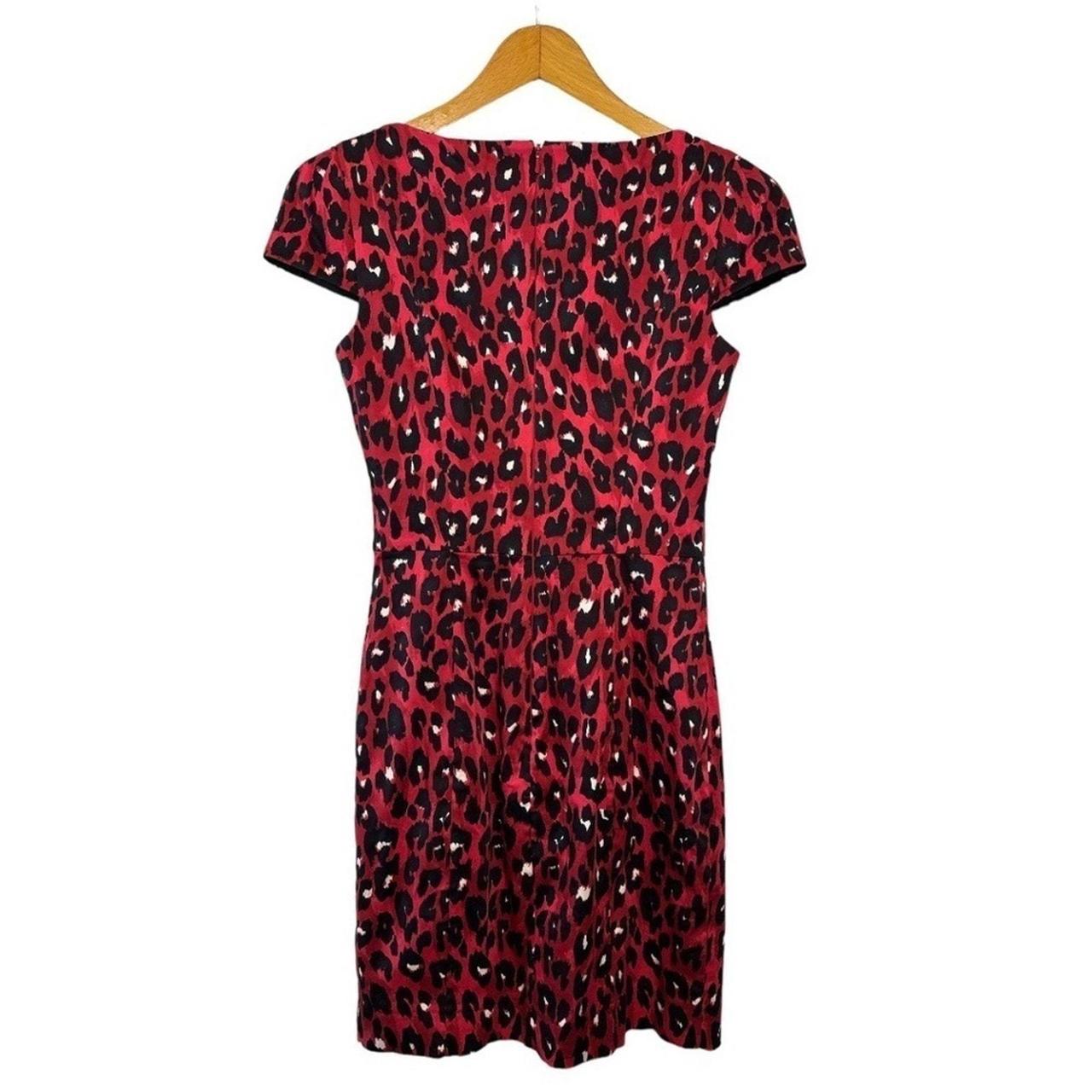 French Connection Red Black Animal Print Dress. Depop