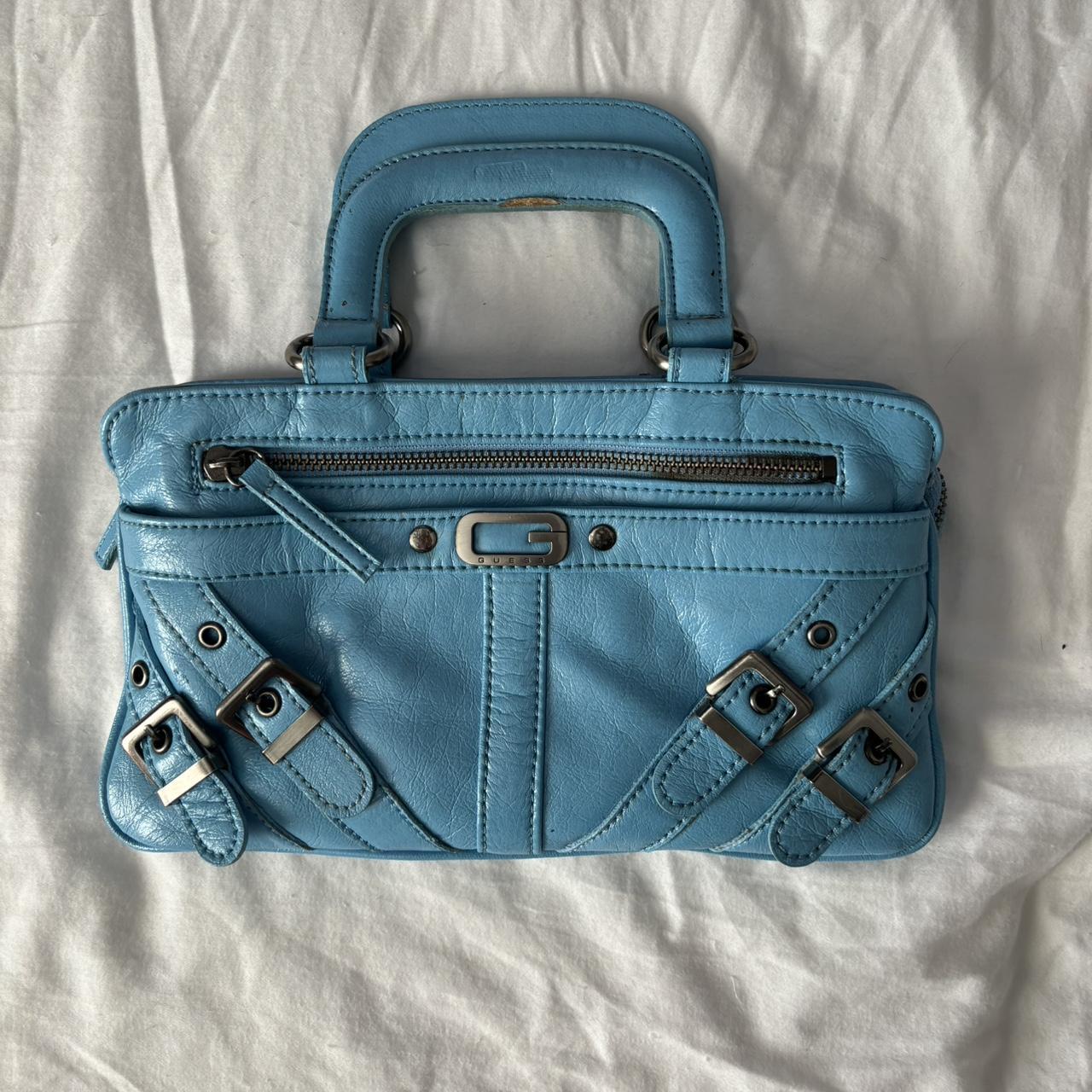 Light blue hot sale guess purse