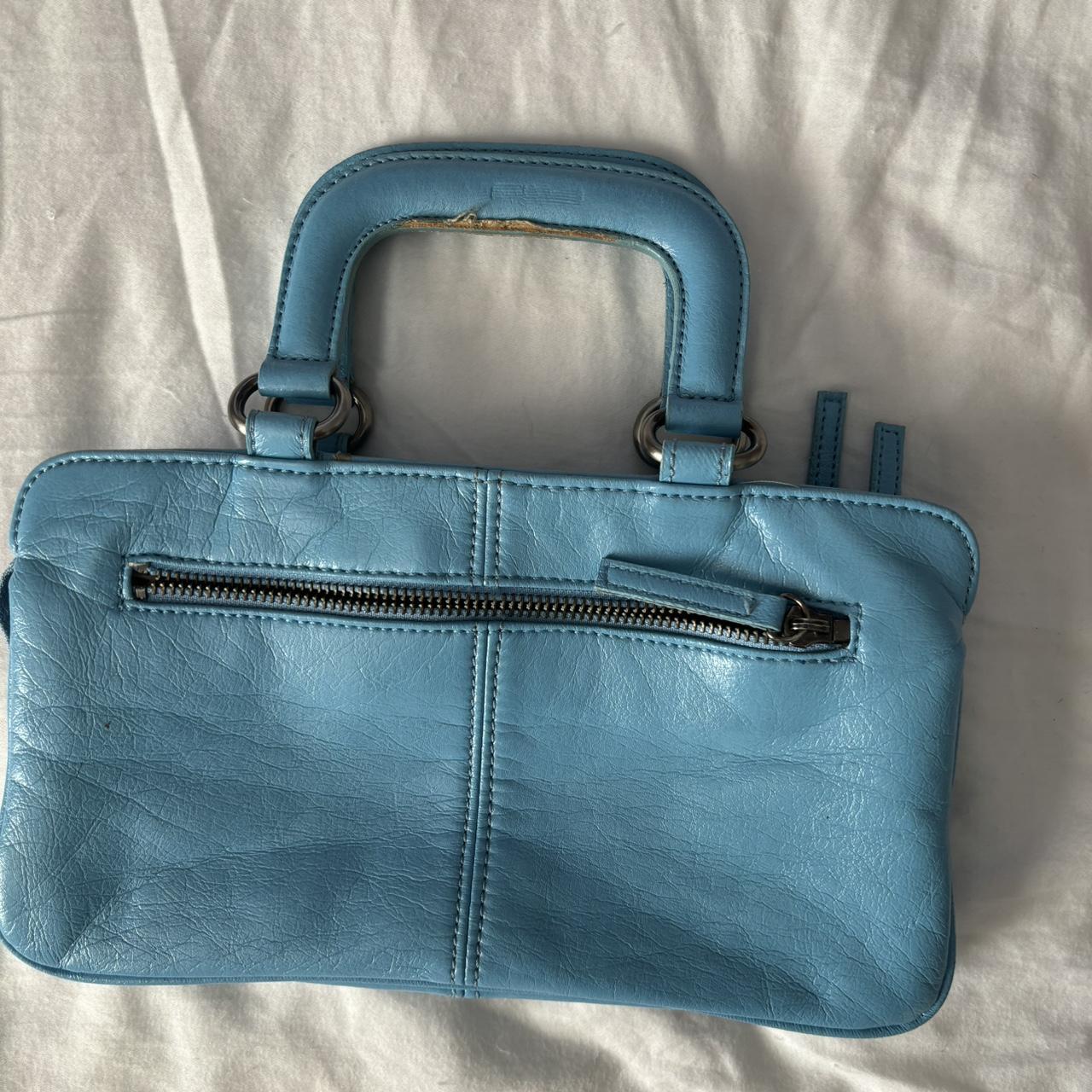 LIGHT BLUE GUESS MINI PURSE Depop