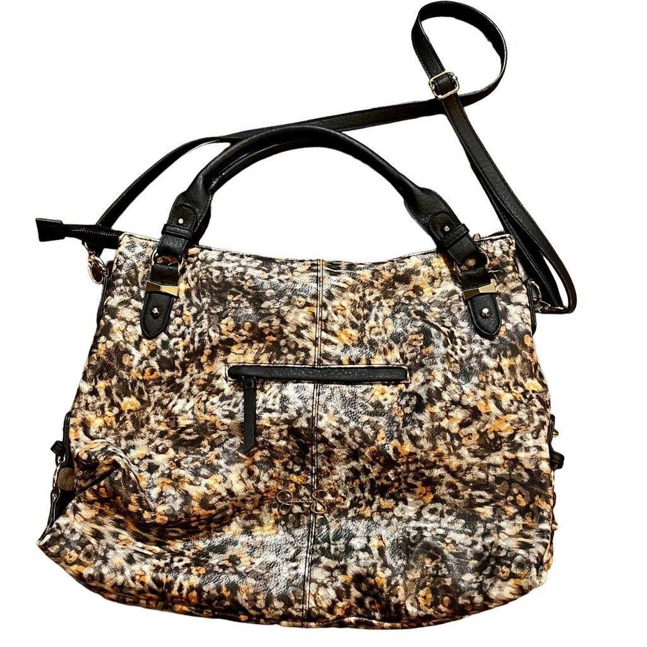 Jessica Simpson Black Fur/Faux Leather Satchel Women's Large Purse Bag |  eBay