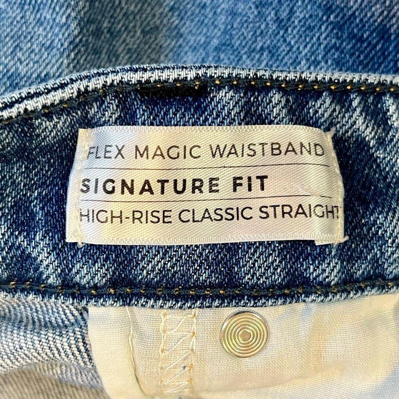 Lane Bryant Flex Magic Waistband High Rise Straight Distressed Jeans, 20