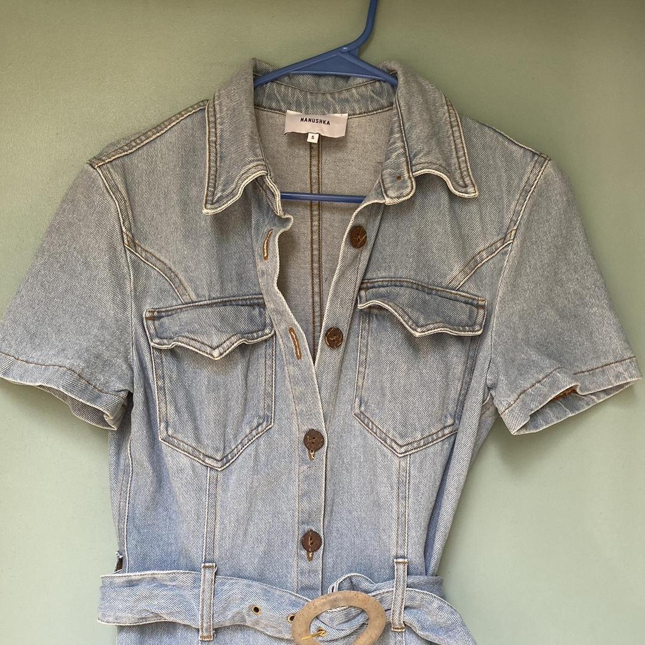 Nanushka fitted denim button down Perfect