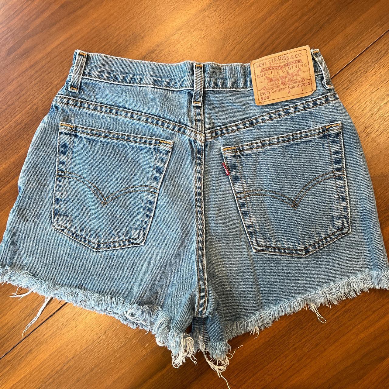 Cut off Levi denim shorts Perfect distressing at... - Depop