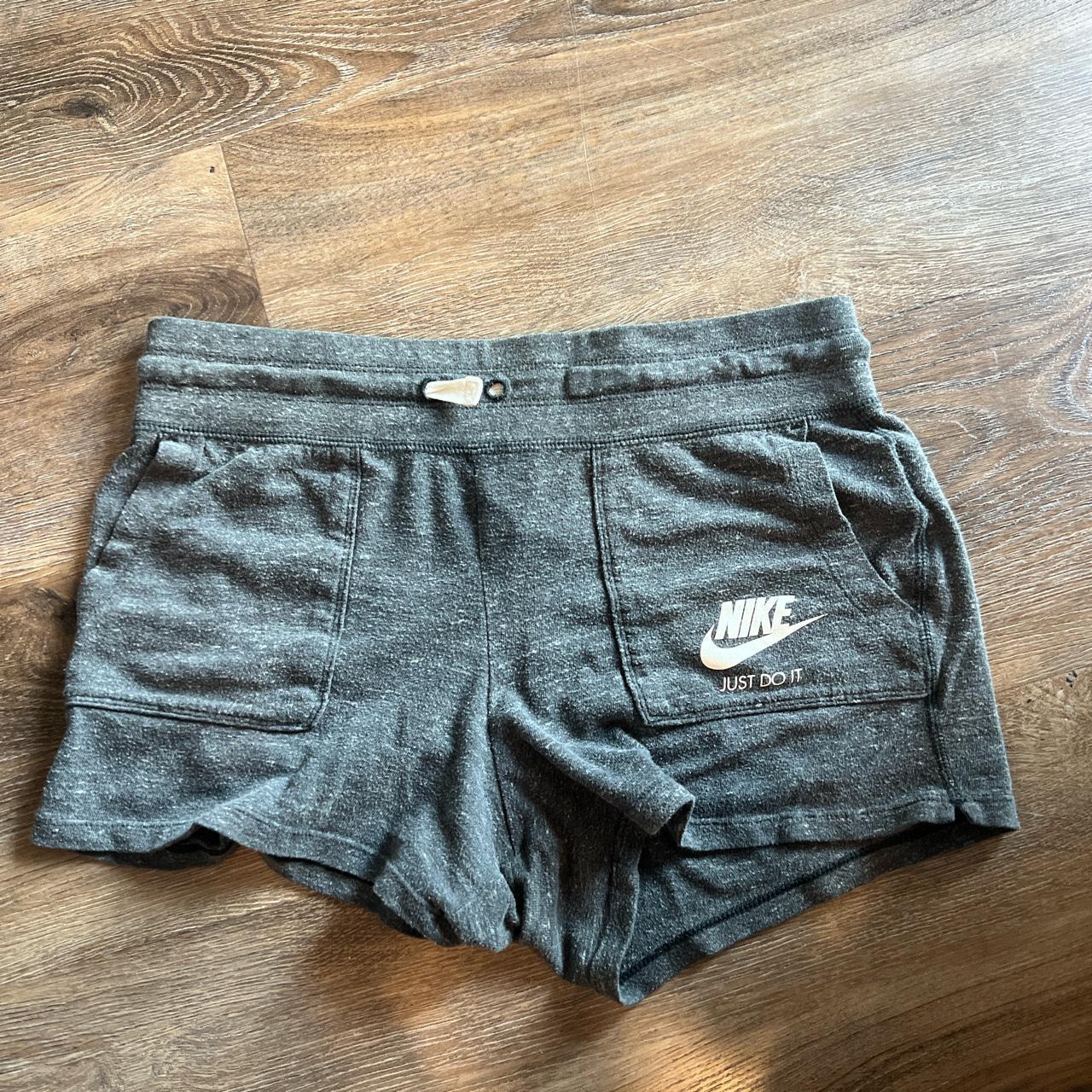 Grey Nike shorts - size XL in kids (fits like xs) - Depop