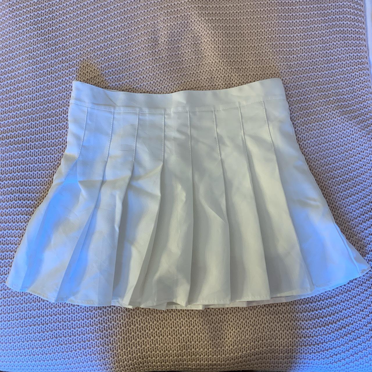 Cute y2k white tennis skirt with shorts... - Depop