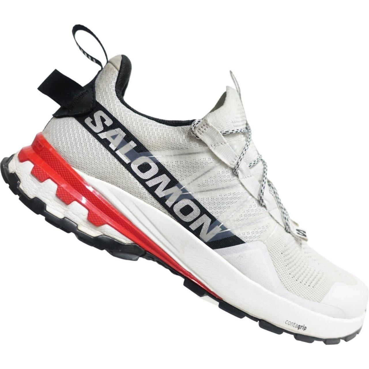 Salomon red outlet trainers