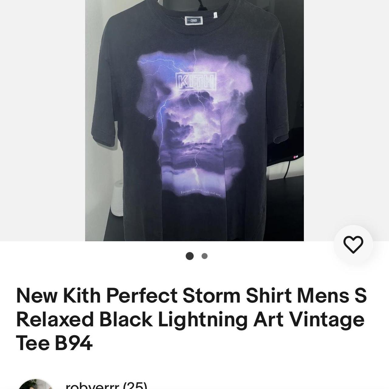 Kith Perfect Storm Shirt Mens M Relaxed Black...