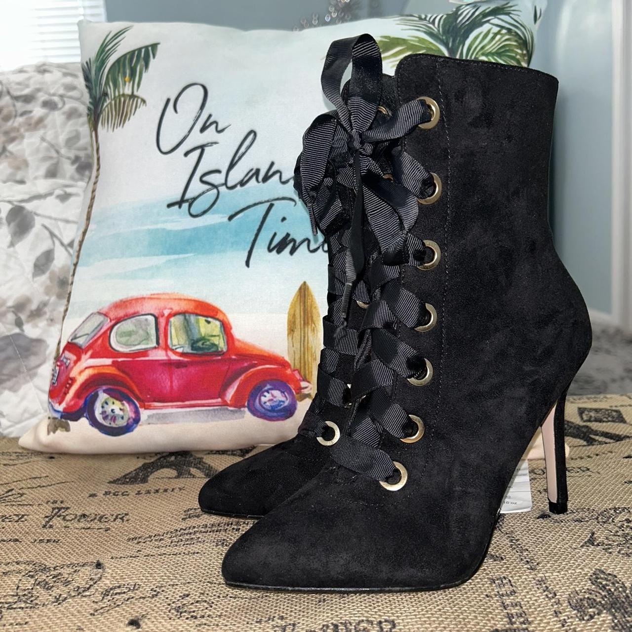 Catherine Malandrino NWOB Prince Black Suede Heel Depop