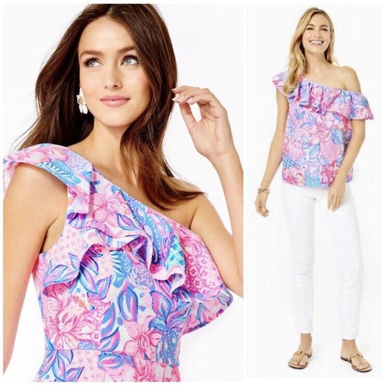 Lilly outlet Pulitzer one shoulder blouse