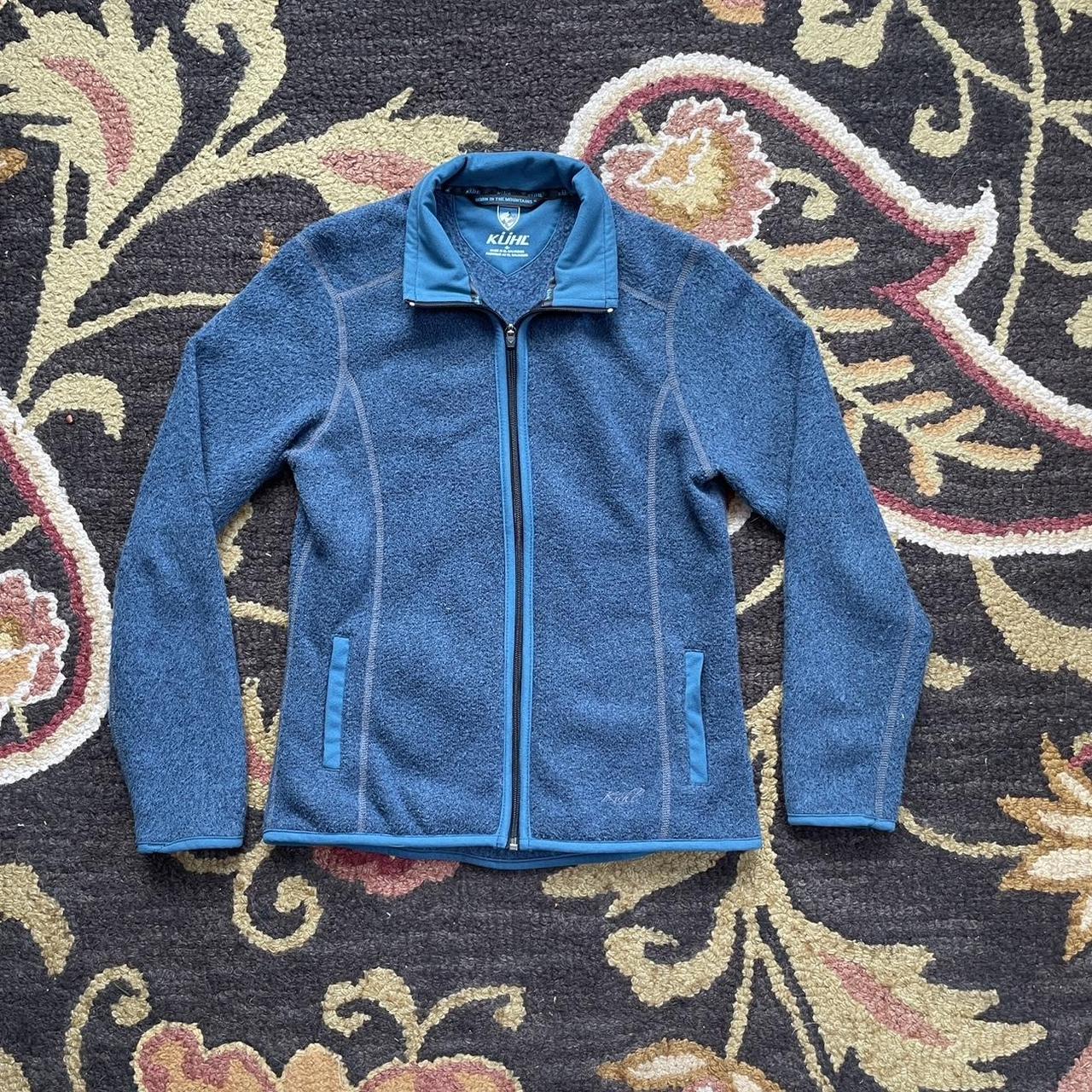 Kuhl Wool Fleece Hybrid Womens Small Blue Full Zip - Depop