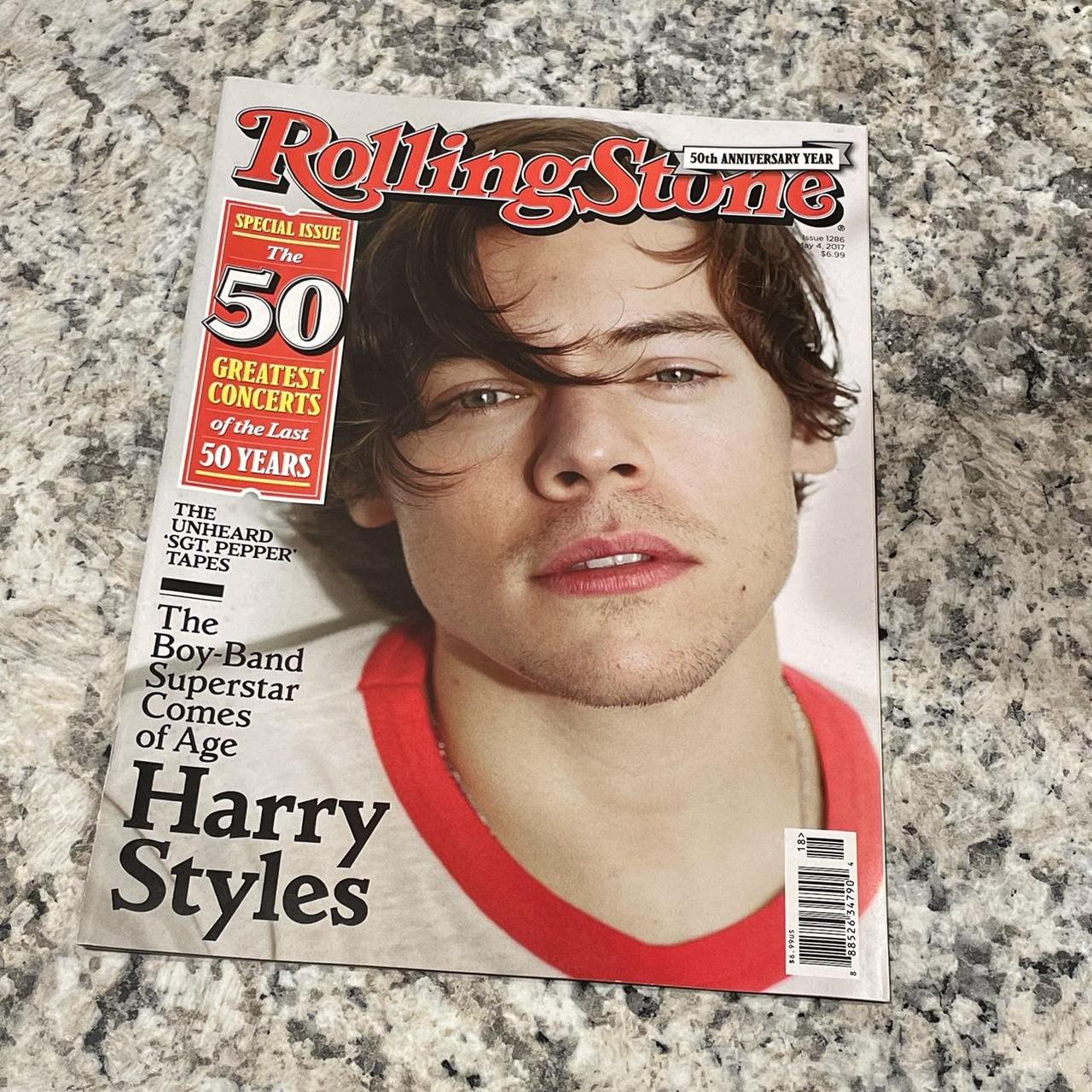 harry styles rolling stone cover from may 2017 in | Depop